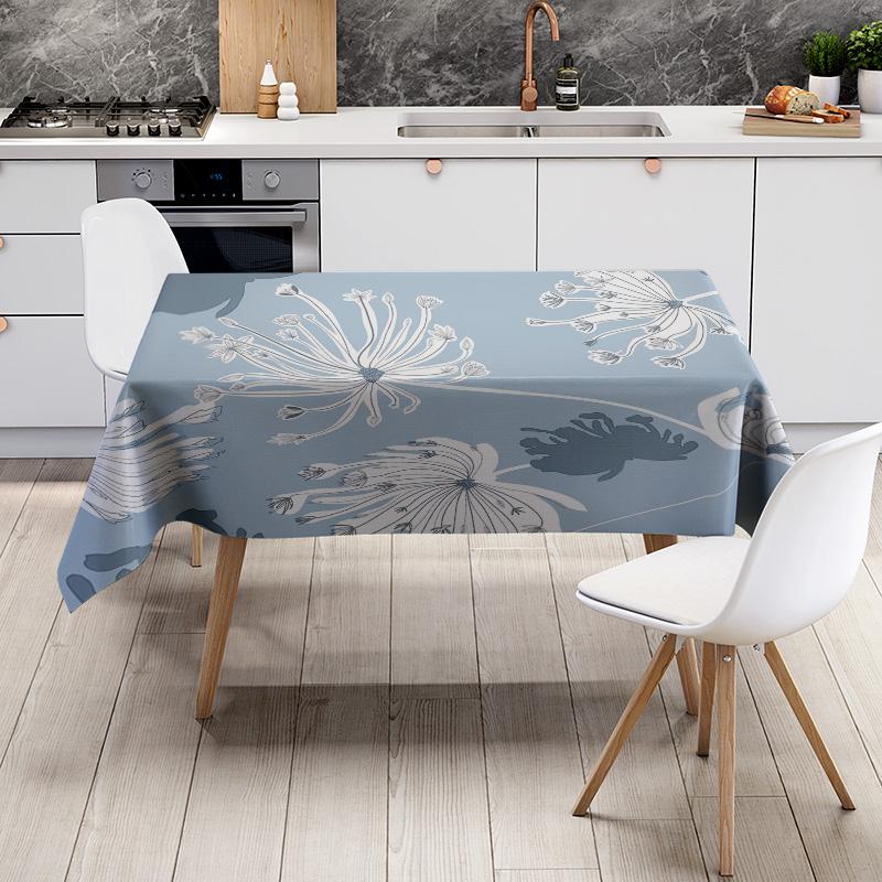 Modern Nordic Floral Printed Tablecloth Decorative Home Textiles 6 Seat Rectangular Dining Table Cover Mat for Kitchen Decoratio
