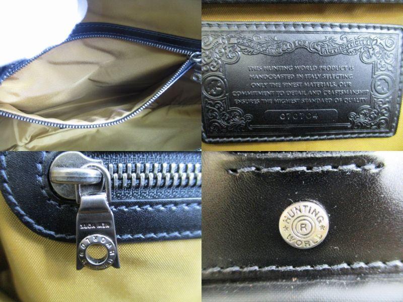 Authentische HUNTING WORLD Schwarze Nylon Tragetasche Handtasche Einkaufstasche #8830 Generalüberholt