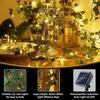 Artificial Green Leaf Vine String Lights Battery/Solar Powered Garland Lights for Christmas Tree Weeding Home Decor Fairy Lights