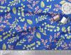 Soimoi Black Japan Crepe Satin Fabric Red Berries & Leaves Printed Craft Fabric by the Metre 42 Inch