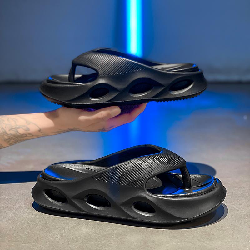 Fashion Fashion Mens Slippers Lightweight  Soft Platform Slide Sandals Men Indoor Outdoor Shower Bathroom Slipper Casual ShoesHouse Shoe
