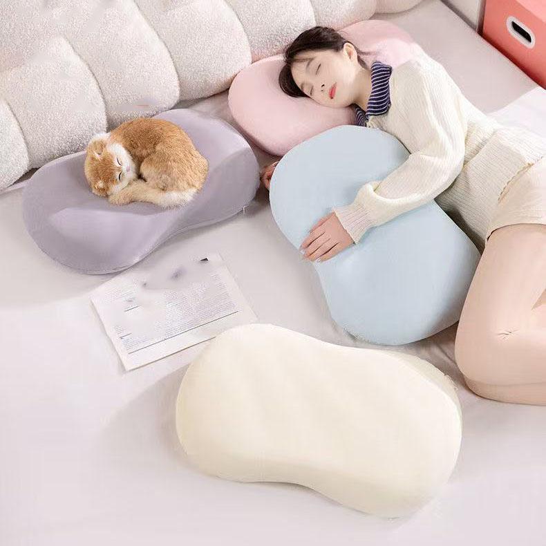 Ice Silk Cat Belly Pillow Memory Cotton Pillow Summer Belly Pillow Cervical Sleep Office Bed Pillow Cushion Pillow Pillow