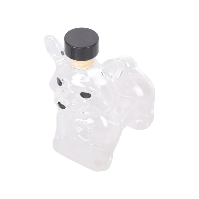 Dekanter für Whiskey in Hundeform, klare Glasflasche für Spirituosen, zur Präsentation und als Gesprächsstarter-Geschenk