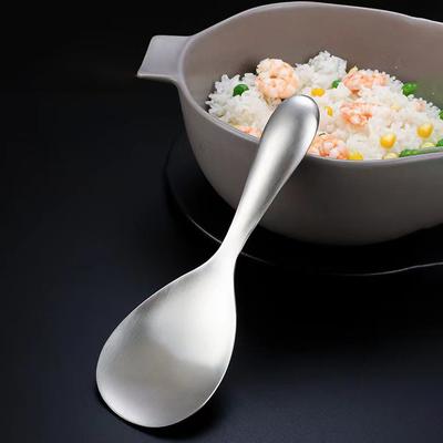 Reislöffel aus Edelstahl mit großer Kapazität, Reispaddel, vertiefter, dicker Suppenlöffel, Essgeschirr, Küchenkochutensilien, Geschirr