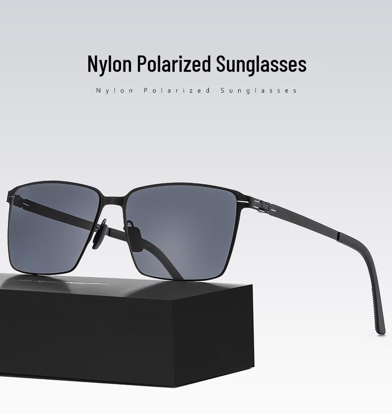 2023 Nylon Polarized Screwless Sunglasses for Men - Model 7308: Ideal for Business, Outdoor, and Fishing.