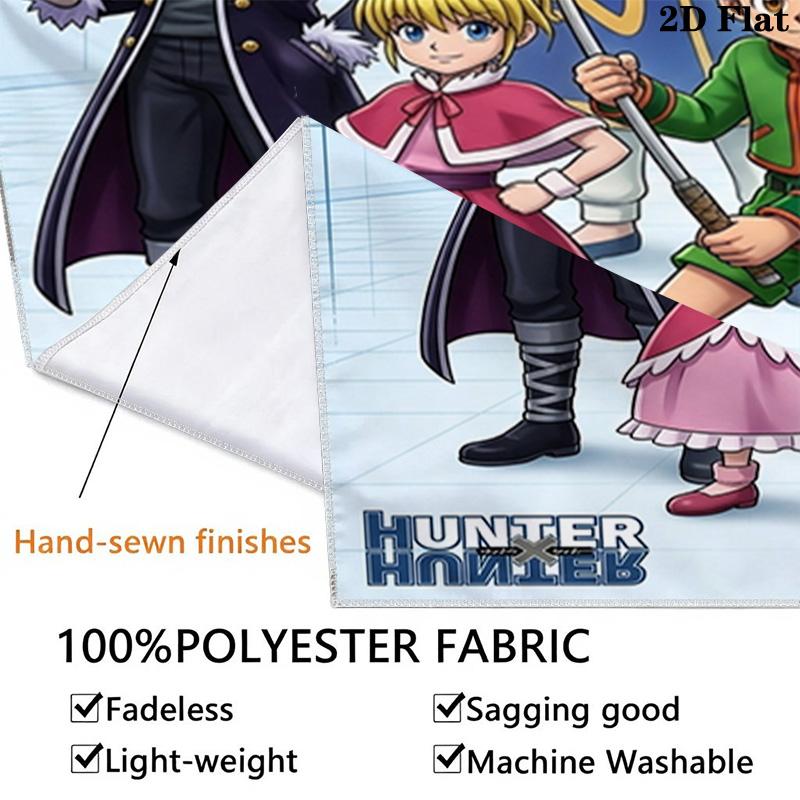 Hunter X Hunter Wall Tapestry Aesthetic Wall Hanging Printed Fabric Blanket Decorative Tapestries For Bedroom Living Room Home Decor