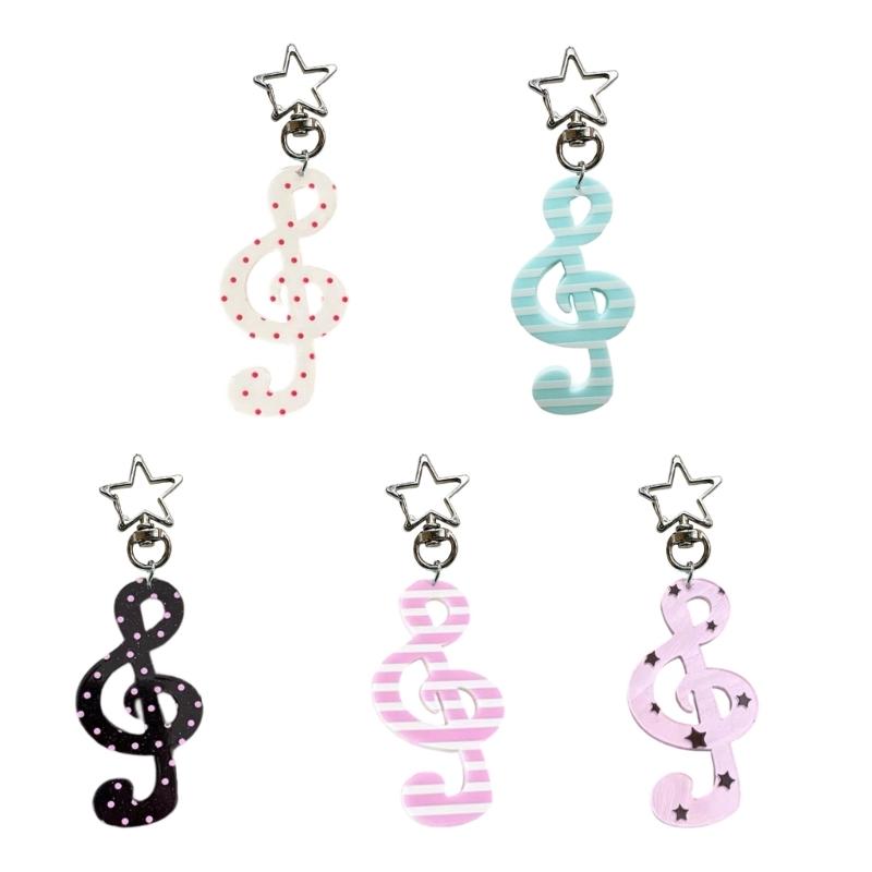 Fashionable Keyring With Music Symbol Detailing Multipurpose Functional Accessory For Keys Bags Gift For Friend