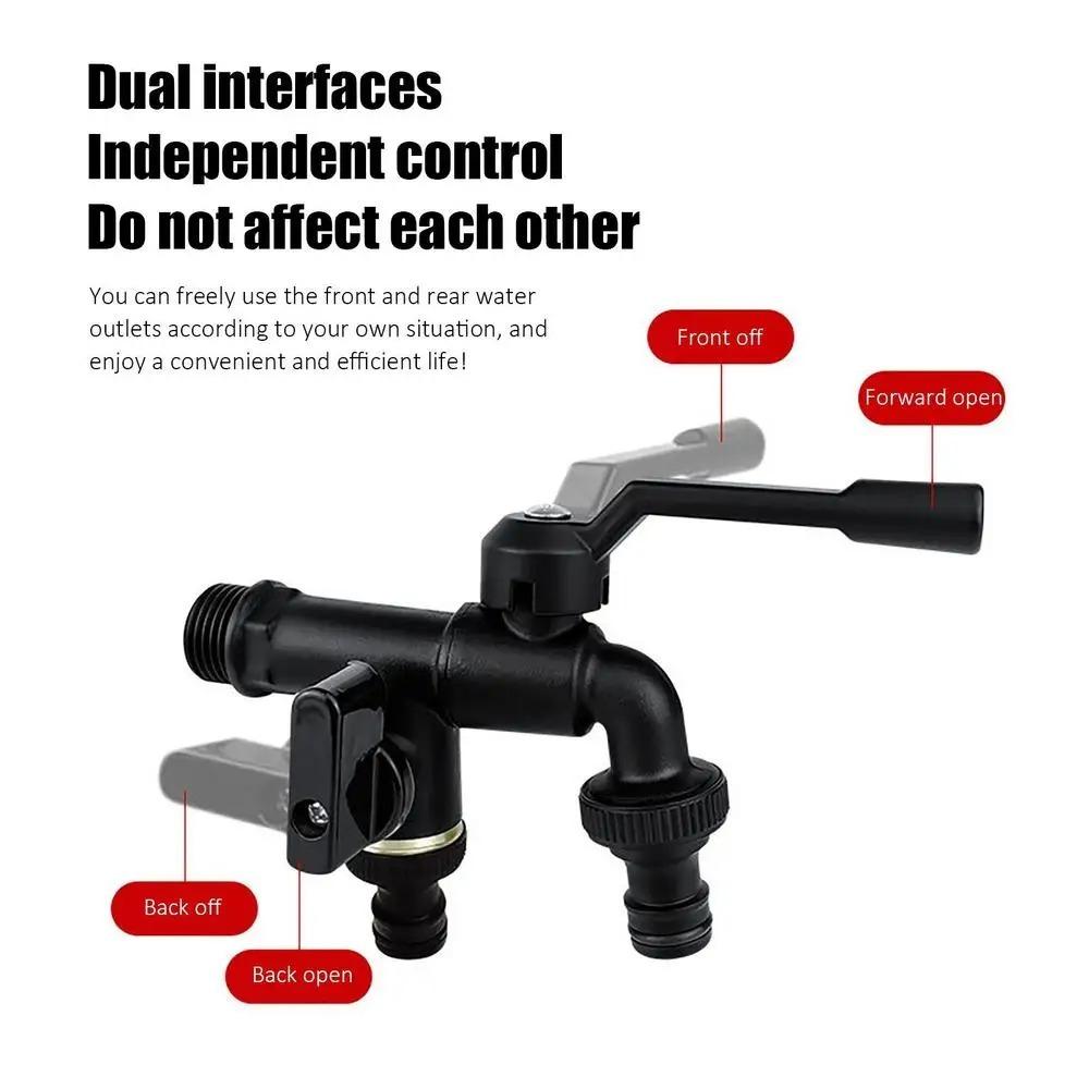 All Copper Tap Water Faucet One Into One Out 4/6/8 Points Valve Switch Thread Garden Irrigation Tank Tap Connector
