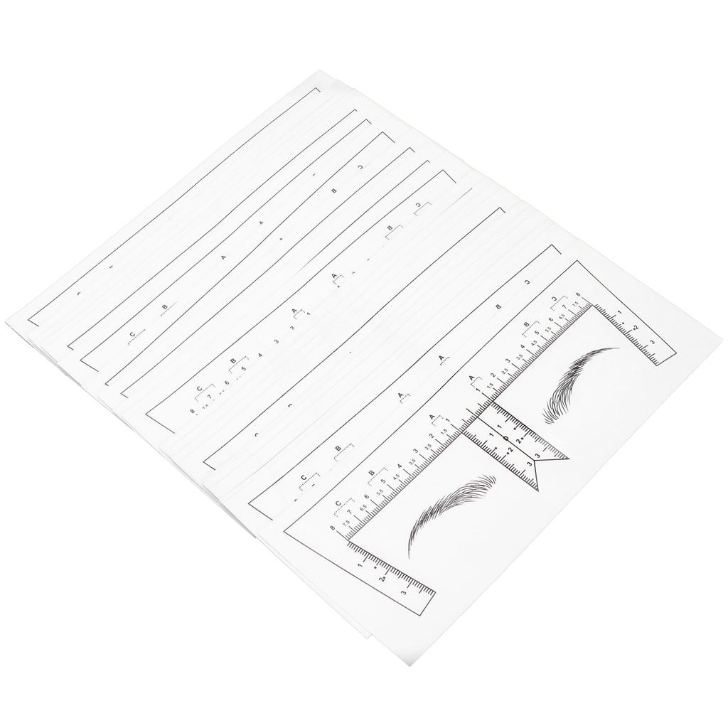 50 Stück Transparente Augenbrauen-Schablonen Aufkleber Microblading Augenbrauenlineal Selbstklebende Augenbrauen-Aufkleber