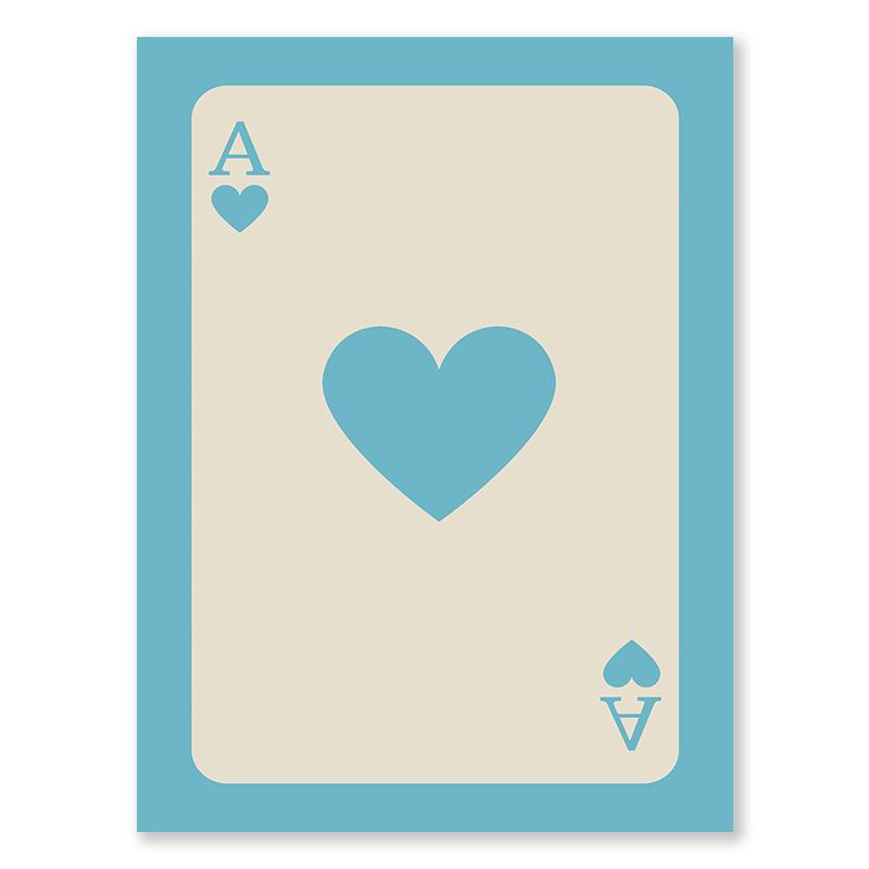 Multi Colour Fashion Retro Wall Art Ace of Spades Love Canvas Painting Pink Orange Yellow Black Green Blue Purple Bedroom Poster