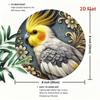 Round Bird Aluminum Sign, UV Resistant Metal Wall Art for Home Office Decor, Scratchproof