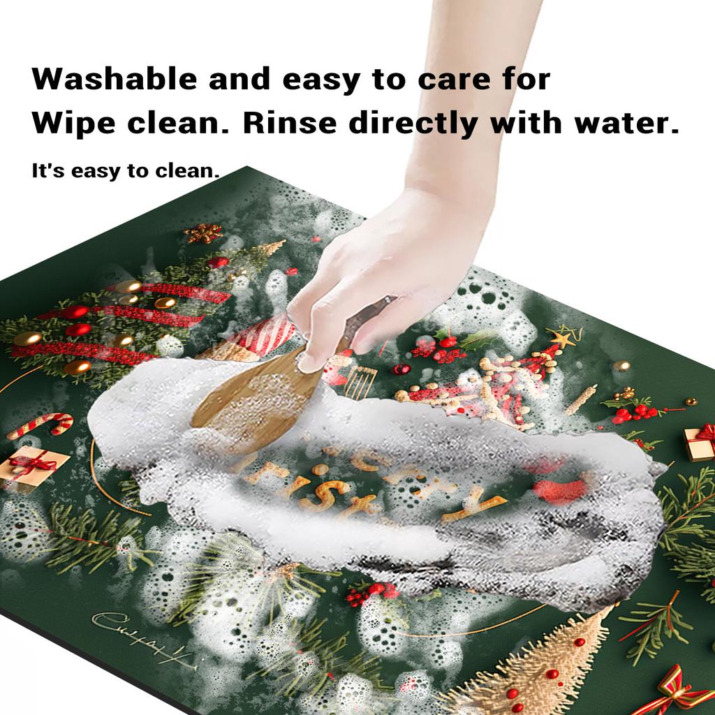 Christmas Door Mat Entrance Outdoor Floor Foot Mats Front Doormat Room Rugs Hallway Bath Carpet Washable