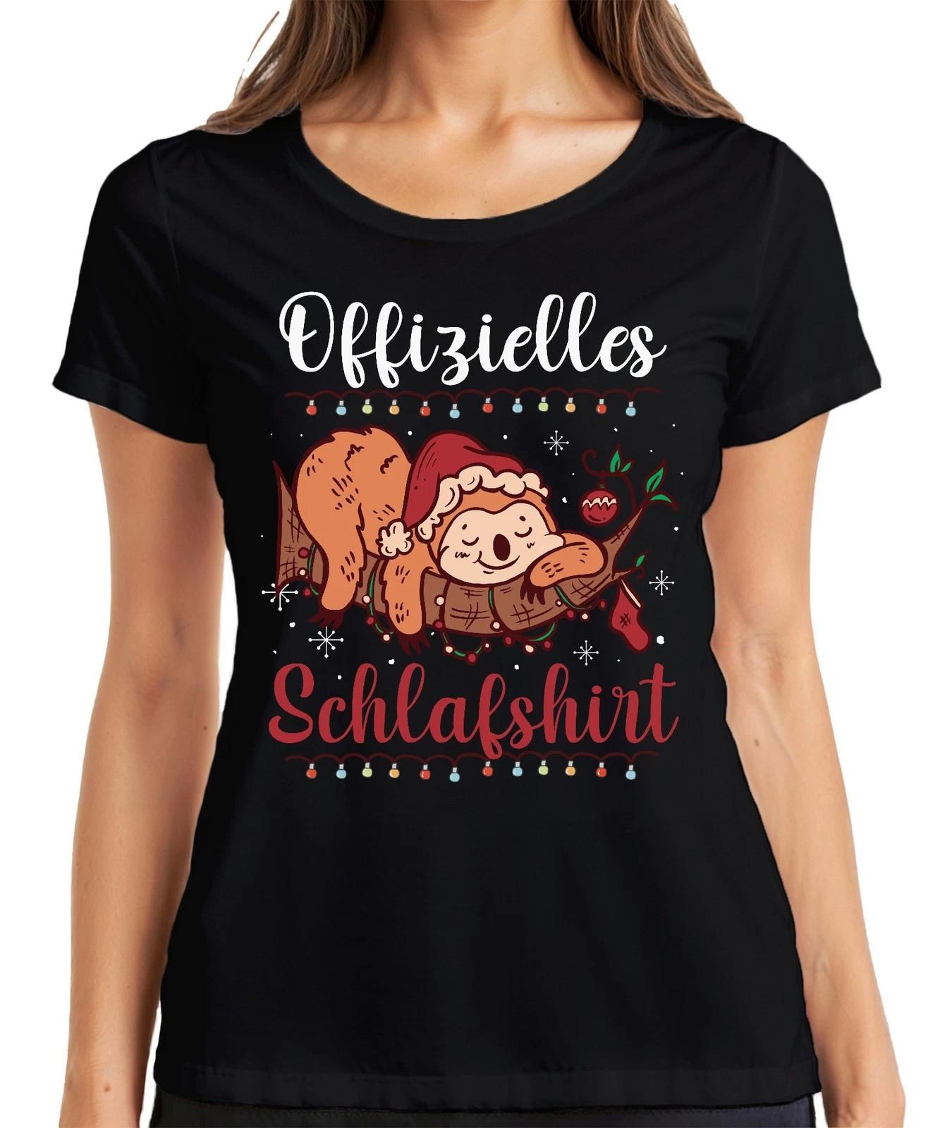 Offizielles Schlafshirt Faultier Weihnachten - Weihnachtsgeschenk Christmas Dame XXL