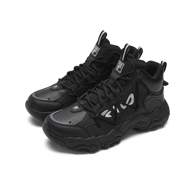 New FILA Wear resistant And Lightweight Mid Top Casual Shoes Women's Black F12W511115FBK