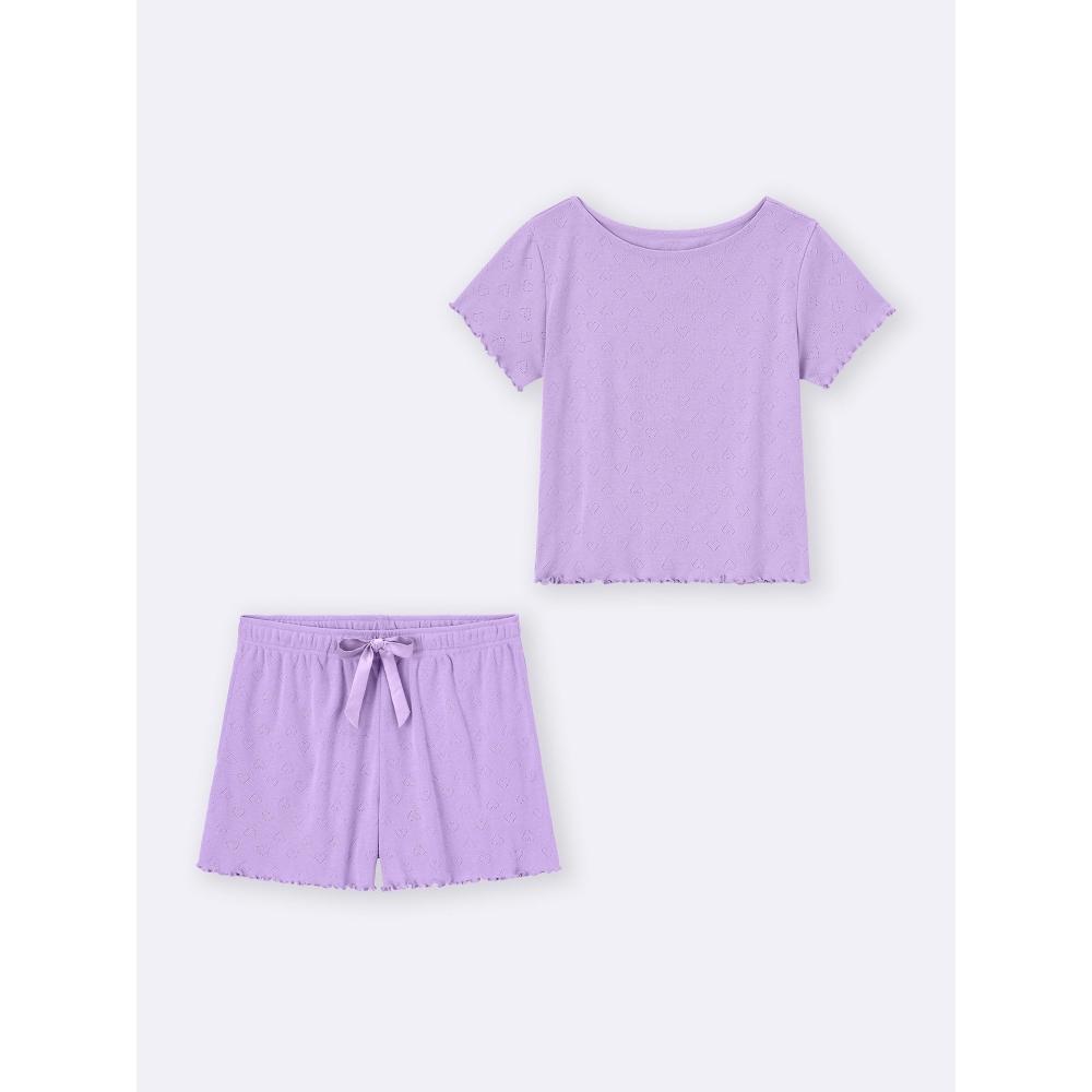 GU by Uniqlo Heart Point Tail Lounge Set+e Short Sleeve Shorts