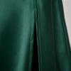 High Waist Satin Solid Color Split Long Bustier Skirt