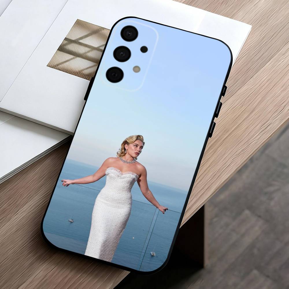 Indie-Darling F-Florence P-Pugh Phone Case For Samsung Galaxy A73,A72,A71,A70,A53,A52,A51,Soft Silicone Black Cover