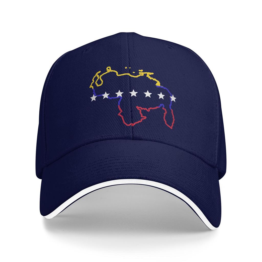 Unisex Venezuela Map 7 Stars Flag Outdoor Hat Venezuelan Trucker Cap Casual Baseball Cap Sunscreen Sunshade