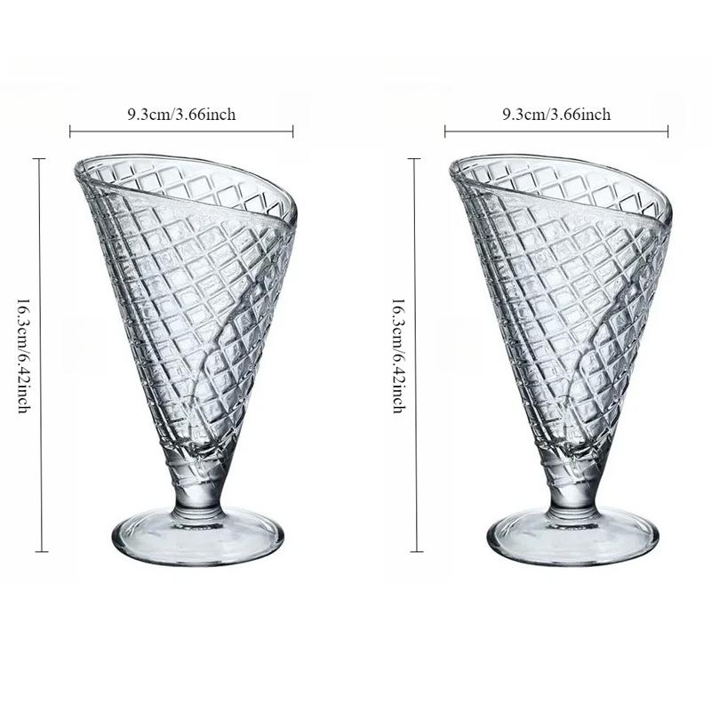 Exquisite Dessert Cup Cocktail Glass Transparent Champagne Glass Home High End Yogurt Pudding Cups Wine Glass Party Accessories 2pcs