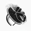 Bowknot Design Fascinator Hat Rhinestone Studded Derby Fascinator  Church Sunday