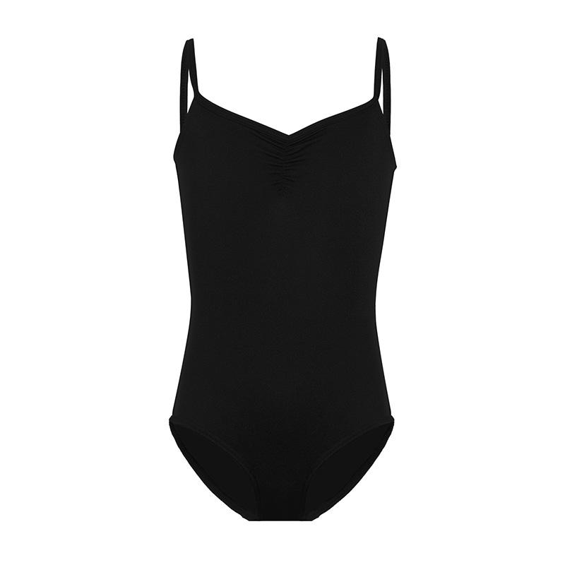 

Балетные купальники для девочек, детские, с открытой спиной, с бантом, без рукавов, детские балетные костюмы, гимнастический боди 140 чёрный