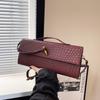 New Woven Bag Single Shoulder Baguette Bag Niche High-end Horizontal Hand-held Dinner Bag Crossbody Versatile Temperament Bag