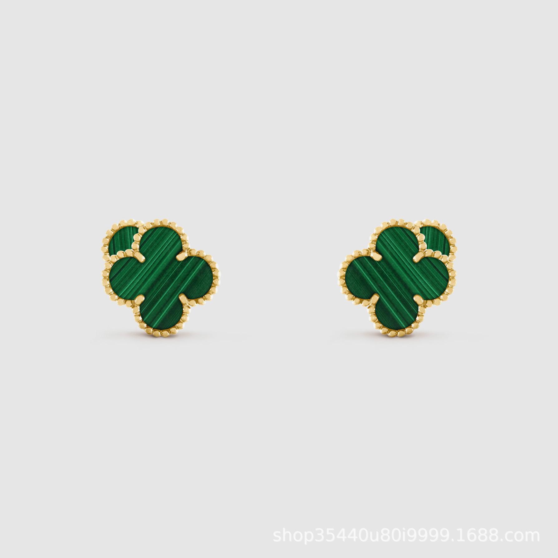 

Серьги-тренды в виде четырехлистного клевера, настоящие серьги-фритиллярии