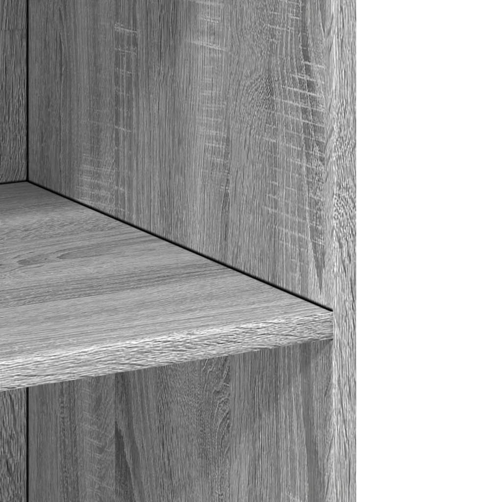 Vidaxl Witrynka, Szary Dąb Sonoma 70X41X185 Cm Materiał Drewnopochodny