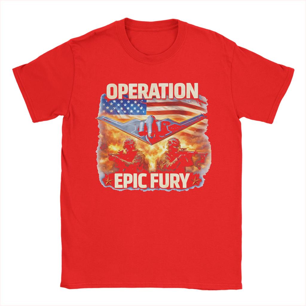 Operation Epic Fury Us Military Operations T Shirt Summer Fashion T Shirts Cotton Top Tees ShortSleeve Streetwear Tops