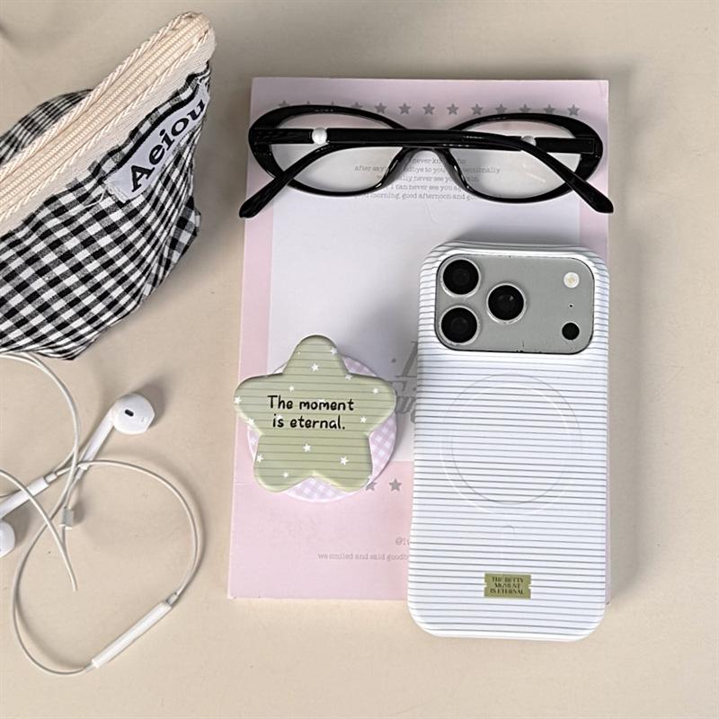 

iPhone 17/16 Pro Max/15 Pro Case - Korean Style Stripes & Stars, Magnetic, for Women Apple 17 Pro Max