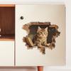 Peek-a-Boo Cartoon Cat Background Wall Sticker for Bedroom Living Room Hallway Self-Adhesive Removable Decal