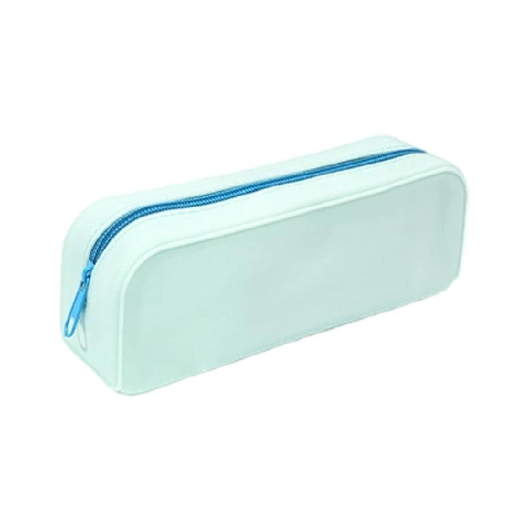 Zippered Closure Pencil Case Light Weight Waterproof Silicone Pencil Bag Portable Art Supplies Organiser For Kid Student светло-зеленый