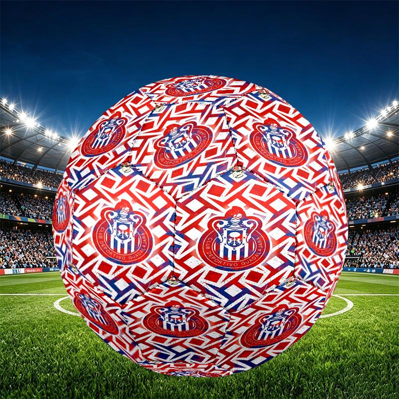 Club Deportivo Guadalajara Print Size 5 Soccer Ball, PU Wear Resistant Football for Match Training and Daily Practice, Birthday Gift for Soccer Fans