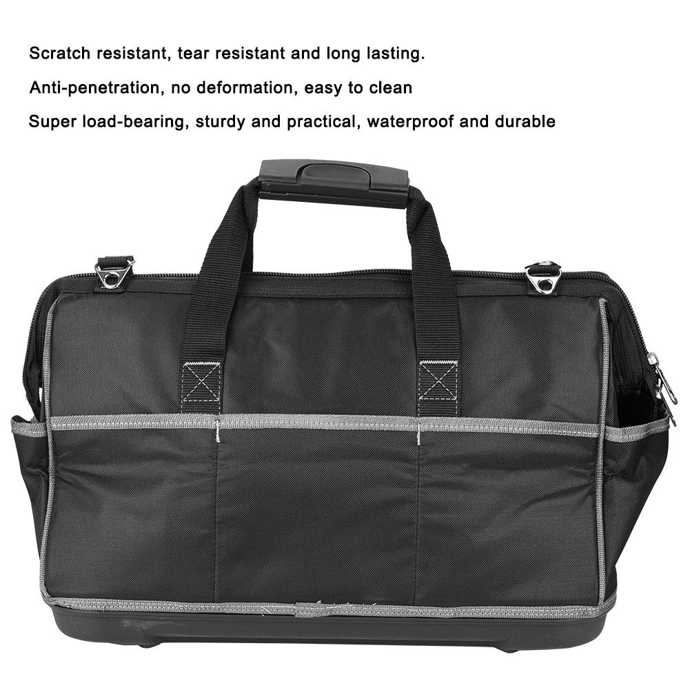 20in Plastic Bottom Bag Gray Hand Hardware Tool Bag for MultiPurpose 470 x 340 x 230mm