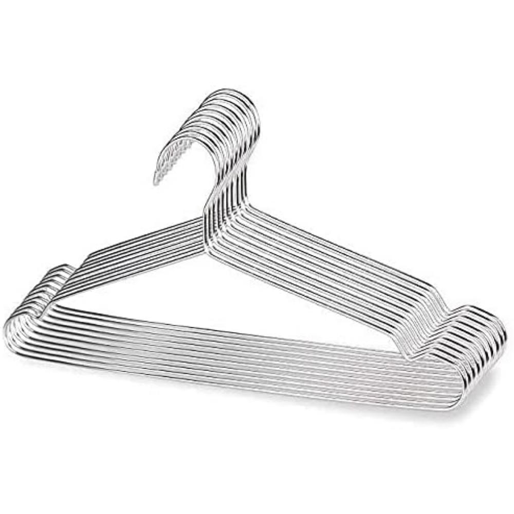 

Проволочные вешалки, Прочные сверхмощные вешалки из нержавеющей стали, Металлические вешалки для одежды, Вешалки для экономии места, Бытовая прочная металлическая вешалка для одежды 20Pack