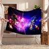 Sonic the Hedgehog Printed Flannel Blanket, Skin Friendly Warm Throw for Indoor Couch Bed Daily Use