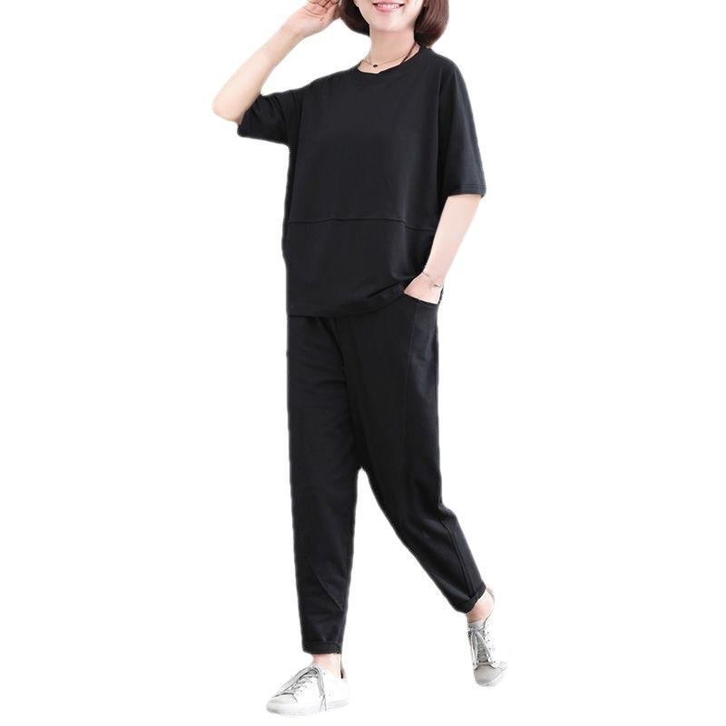 Sports Suit Women's Summer Loose Fashion Short-sleeved Casual Two-piece Set