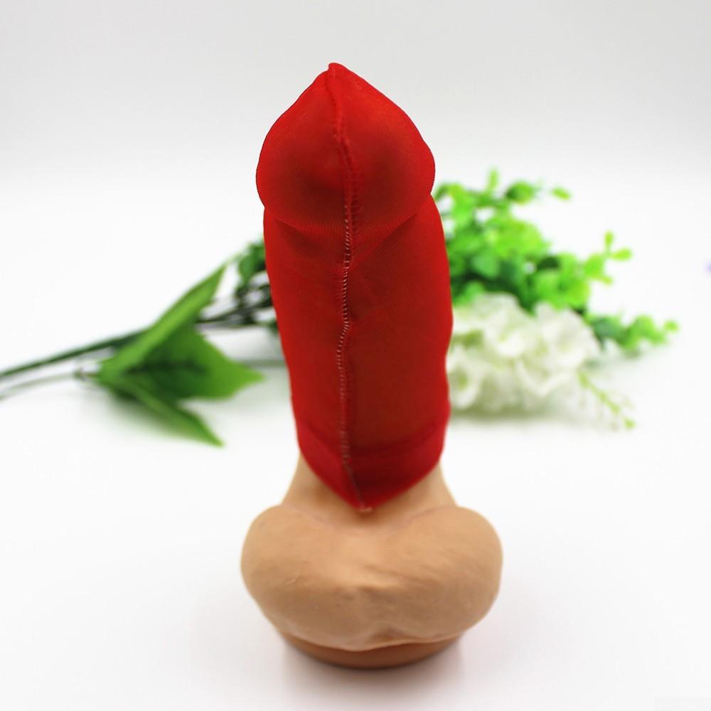 Sissy Men Gays Long Penis Sheath Sleeve Cover Up Thong Lingerie Underwear Brief