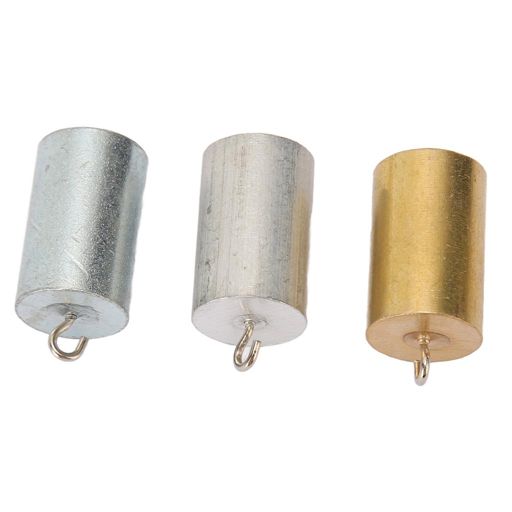 3Pcs Metal Density Blocks Copper Iron Aluminium Cylinder Style Metal Cylinders Set for Density Investigation Experiment
