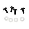 License Plate Bolts M6*15mm Set of 4 Titanium Car License Plate Frame Screws Bolts Anti-theft Screws with L Wrench (Black)