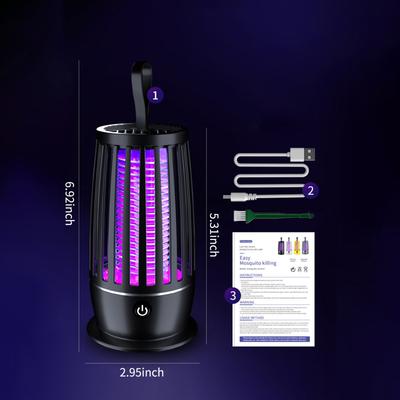 Mosquito Killer USB Hanging Bug Zapper Trap Lamp With Warm White Night Light Non-Toxic Electric
