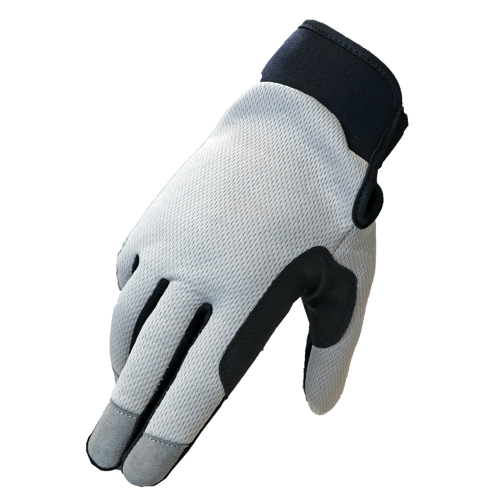 

MOTO BASE Model Smartphone Compatible Touring Mechanic Gloves 2 Spring/Summer 3-Season MBMG-08 Silver/XL