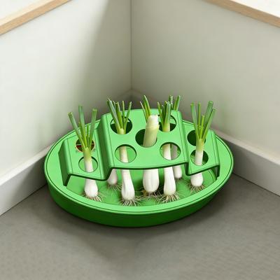 Hydroponic Scallion Planter Scallion Regrowing Container 9 Slots Kitchen Counter Planter for Soil-Free Scallion Regrowth Balcony Indoor Gardening