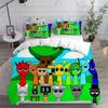 Sprunki Bedding Sets Bed Cover Comforter Duvet Cover Pillow Case 2-3 Pieces Sets Kids Adult Bedroom Decoration