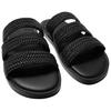 Zara Woven Triple Strap Slides Black Womens 2700620800