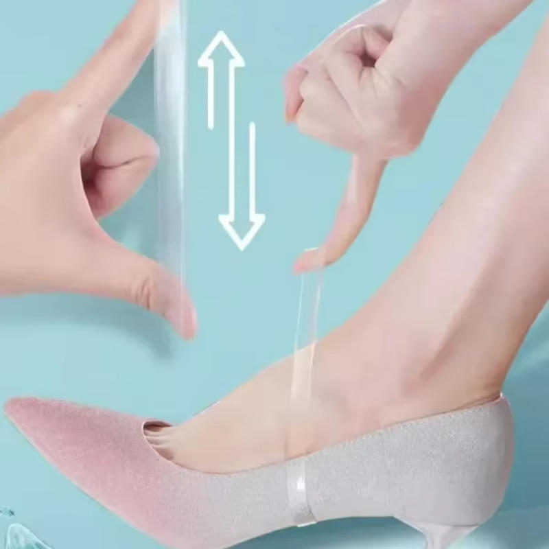 10Pcs Elastic Transparent Heel Grips Invisible Adjustable Shoe Straps for High Heels Anti-Slip Women Accessories