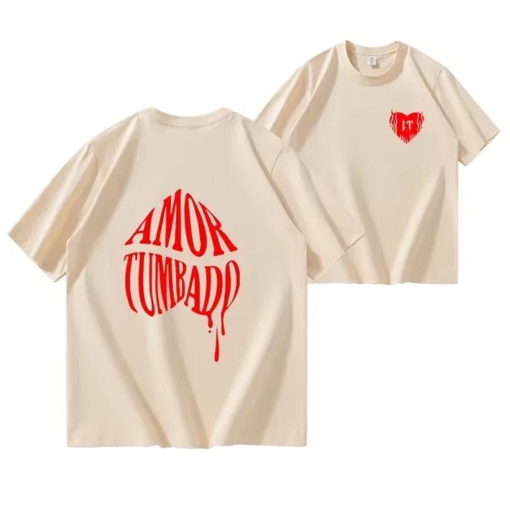 Corridos Tumbados Baumwoll-T-Shirt Herrenmode Natanael Cano Kurzarm-Sweatshirt Damen Casual Harajuku Street Jumper Suda