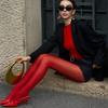 Women Red Tights Velvet Stocking Korea Slim Lingerie Pantyhose Lace Leggings Socks Gothic Socks Party Clothing Accessories