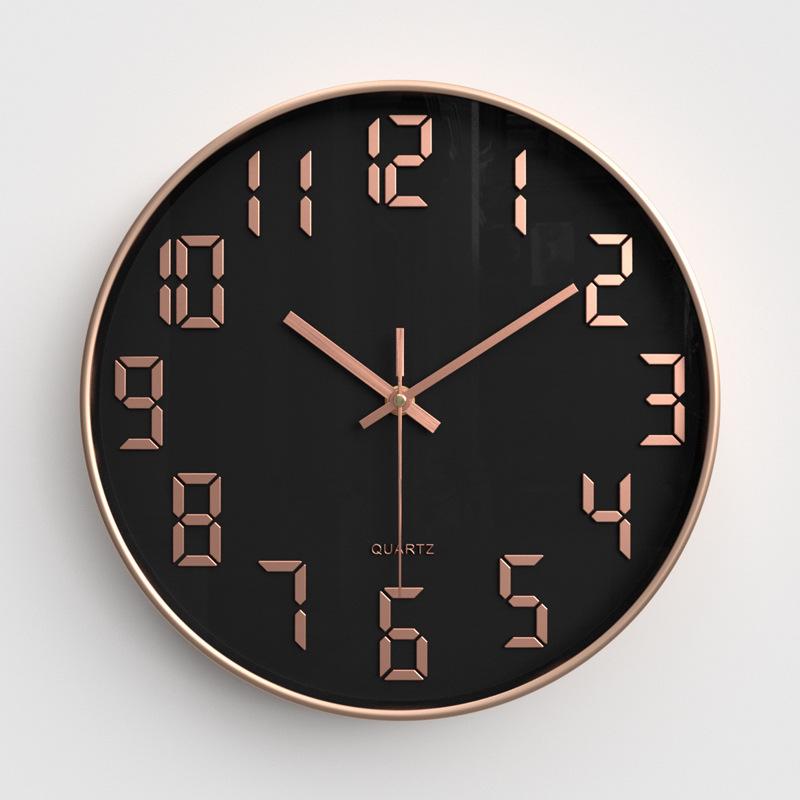 Household Clocks, Living Room Wall Clock, Bedroom Silent Wall Clock, Modern Simple Round Quartz Clock 12 Inches 30CM