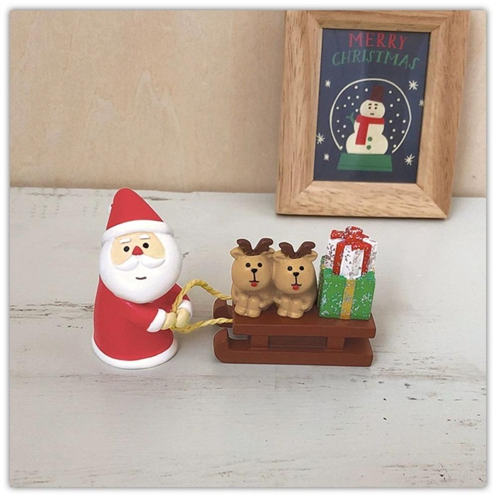 New Japanese Christmas Ornaments Coffee Santa Claus Creative Xmas Gifts Sweet Cone Doughnut Cake Decoration Garden Accessories